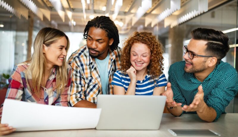 Creative professional designers brainstorming in office. Business, design, work, idea concept